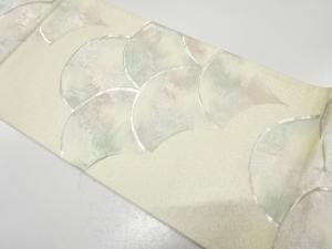 アンティーク　青海波模様織り出し袋帯（材料）